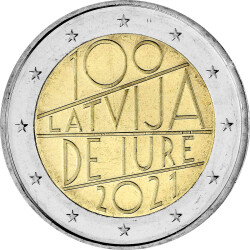2 Euro Gedenkmünze Lettland 2021 bfr. - 100 Jahre...