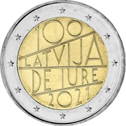 2 Euro Gedenkm&uuml;nze Lettland 2021 bfr. - 100...