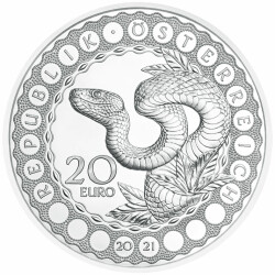 20 Euro Gedenkmünze Österreich 2021 Silber PP - Australien - Schöpferkraft der Schlange