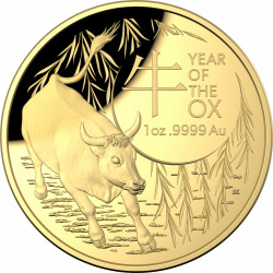 100 Dollar Australien 2021 1 Unze Gold PP - Jahr des...