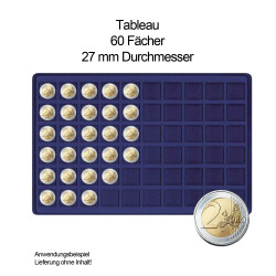 Großer Münzkoffer mit 8 Tableaus nach Wahl (blau)
