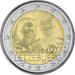 2 Euro Gedenkmünze Luxemburg 2021 bfr. - 40....