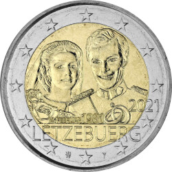 2 Euro Gedenkm&uuml;nze Luxemburg 2021 bfr. - 40....