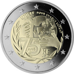 2 Euro Gedenkmünze Frankreich 2021 PP - 75 Jahre...