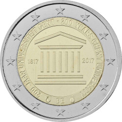 2 Euro Gedenkm&uuml;nze Belgien 2017 st -...