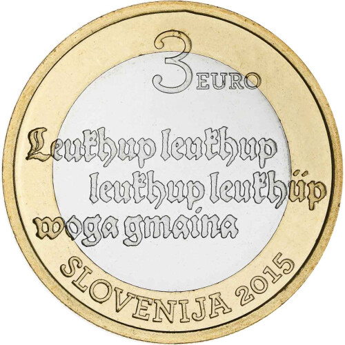 3 Euro Gedenkmünze Slowenien 2015 bfr. - Slowenische Sprache