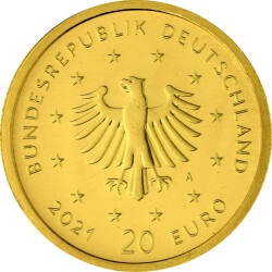 20 Euro Goldmünze "Schwarzspecht" - Deutschland 2021 - Serie: "Heimische Vögel" - A Berlin