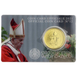 50 cent Coincard Vatikan 2021 - Franziskus - Nr. 12