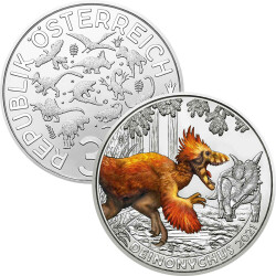 3 € Österreich 2021 Super Saurier Deinonychus...