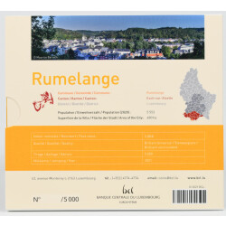 Offizieller KMS Luxemburg 2021 Stempelglanz - Rumelange (Typ 1)