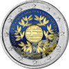 2 Euro Griechenland 2021 - Revolution - coloriert / mit Farbe