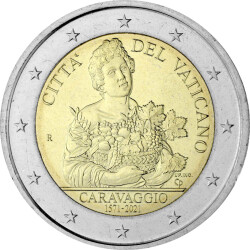 2 Euro Gedenkmünze Vatikan 2021 st - Caravaggio - im Blister