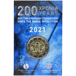2 Euro Gedenkmünze Griechenland 2021 st - Revolution - im Blister