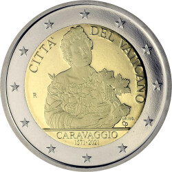 2 Euro Gedenkmünze Vatikan 2021 PP - Caravaggio - im...