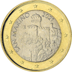 1 Euro Kursm&uuml;nze San Marino 2021 bankfrisch -...