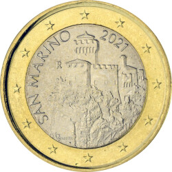 1 Euro Kursmünze San Marino 2021 bankfrisch -...