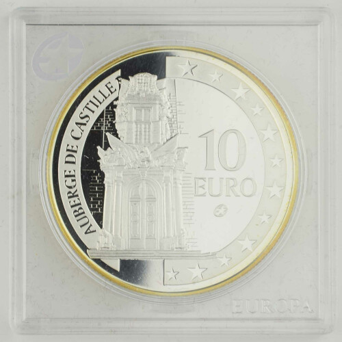 10 Euro Malta 2008 Silber PP Architektur - Auberge de Castille