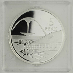 5 Reais Brasilien 2015 Silber PP Olympische Spiele...