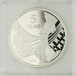 5 Reais Brasilien 2016 Silber PP Olympische Spiele...