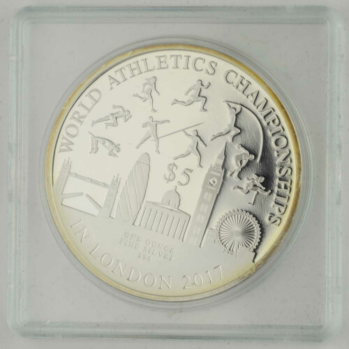 5 Dollar Solomon Islands 1oz silber 2017 World Athletics Championship