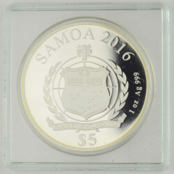 5 Dollar Samoa 2016 1oz silber Gottfried W Leibnitz