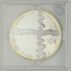 10 Euro Finnland 2008 Silber PP 90 Jahre Flagge suomi silver