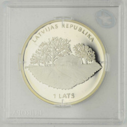 1 Lats Lettland  2013 Silber PP Blaumanis silver