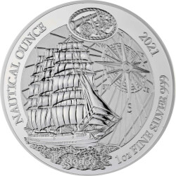 50 Francs Ruanda 2021 - 1 Unze Silber BU - Nautical...