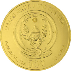 100 Francs Ruanda 2021 - 1 Unze Gold BU - Nautical Ounce: Sedov