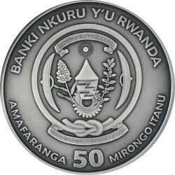 50 Francs Ruanda 2021 - 1 Unze High Relief Silber BU - Nautical Ounce: Sedov