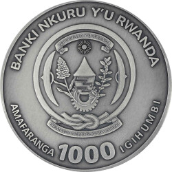 1000 Francs Ruanda 2021 - 3 Unzen High Relief Silber BU - Nautical Ounce: Sedov