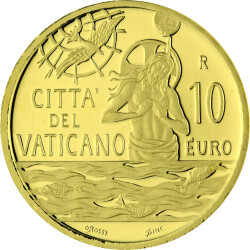 10 Euro Gedenkmünze Vatikan 2021 Gold PP - Die Taufe...