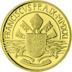 10 Euro Gedenkmünze Vatikan 2021 Gold PP - Die Taufe - im Etui
