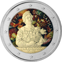 2 Euro Gedenkmünze Vatikan 2021 st - Caravaggio -...