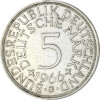 5 DM Kursmünze Silberadler 1966 G vz+ - Fehlprägung ohne Randschrift!