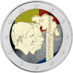 2 Euro Gedenkm&uuml;nze Belgien 2021 st -...