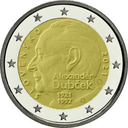 2 Euro Gedenkmünze Slowakei 2021 bfr. - Alexander...
