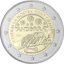 2 Euro Gedenkmünze Andorra 2021 st - Senioren