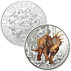 3 € Österreich 2021 Super Saurier Styracosaurus...
