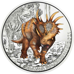 3 € Österreich 2021 Super Saurier Styracosaurus...