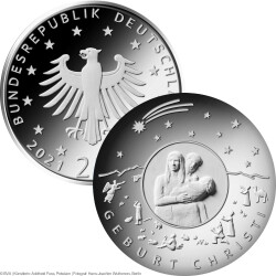 25 Euro Deutschland 2021 Silber bfr. - Weihnachten -...