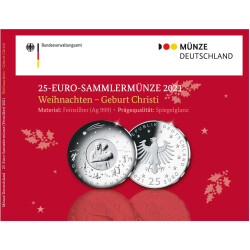 25 Euro Deutschland 2021 Silber PP - Weihnachten - Geburt...