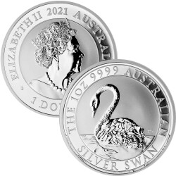 1 Unze Silber Schwan 2021