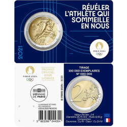 2 Euro Gedenkmünze Frankreich 2021 st - Olympische...