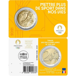 2 Euro Gedenkmünze Frankreich 2021 st - Olympische Spiele / Marianne sprintet (gelb)