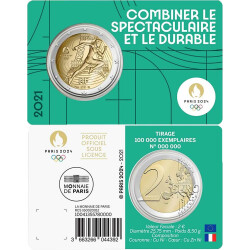 2 Euro Gedenkmünze Frankreich 2021 st - Olympische Spiele / Marianne sprintet (grün)