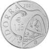 2 x 1,25 Euro Gedenkmünze Andorra 2021 st - Narzisse & Brücke von Margineda - im Blister