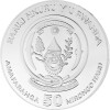 50 Francs Ruanda 2022 - 1 Unze Silber BU - Lunar: Jahr des Tigers