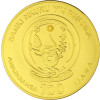 100 Francs Ruanda 2022 - 1 Unze Gold BU - Lunar: Jahr des Tigers