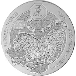 100 Francs Ruanda 2022 - 1 Unze Platin BU - Lunar: Jahr...